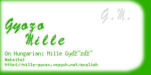 gyozo mille business card
